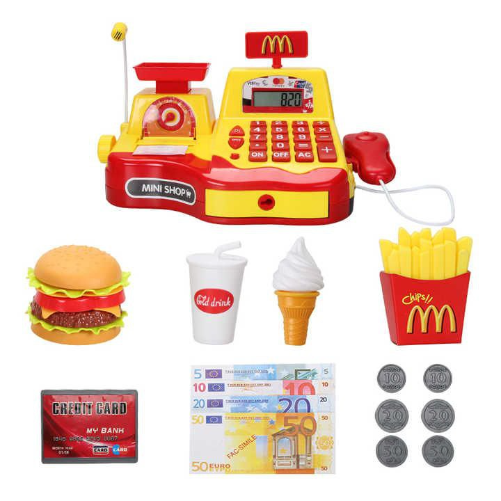 اسباب بازی مدل صندوق فروشگاهی مکدونالد همراه همبرگر و بستنی کد 35554