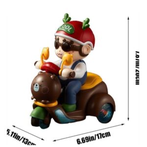 اسباب بازی مدل پسر موتور سوار طرح تک چرخ زن باطری خور موزیکال چراغدار کد 8811/2