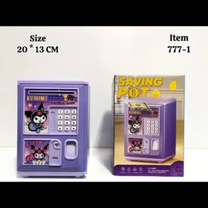 اسباب بازی مدل گاو صندوق طرح رمز دار اثر انگشتی کرومی کد 1-777