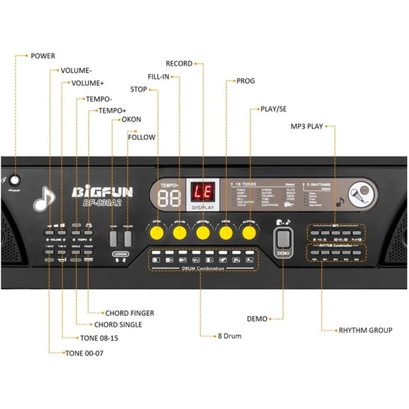بازی آموزشی کیبورد بیگفان مدل 830A2