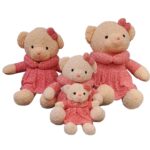 عروسک خرس تدی لباس گل رز