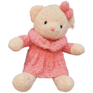 عروسک خرس تدی لباس گل رز