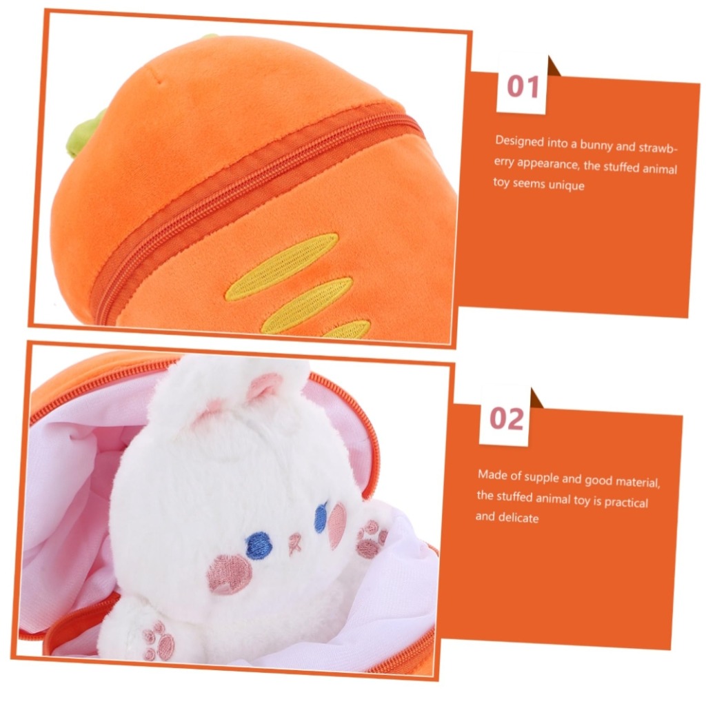 عروسک خرگوش سوپرایزی مدل هویج ارتفاع: 30 سانتی متر